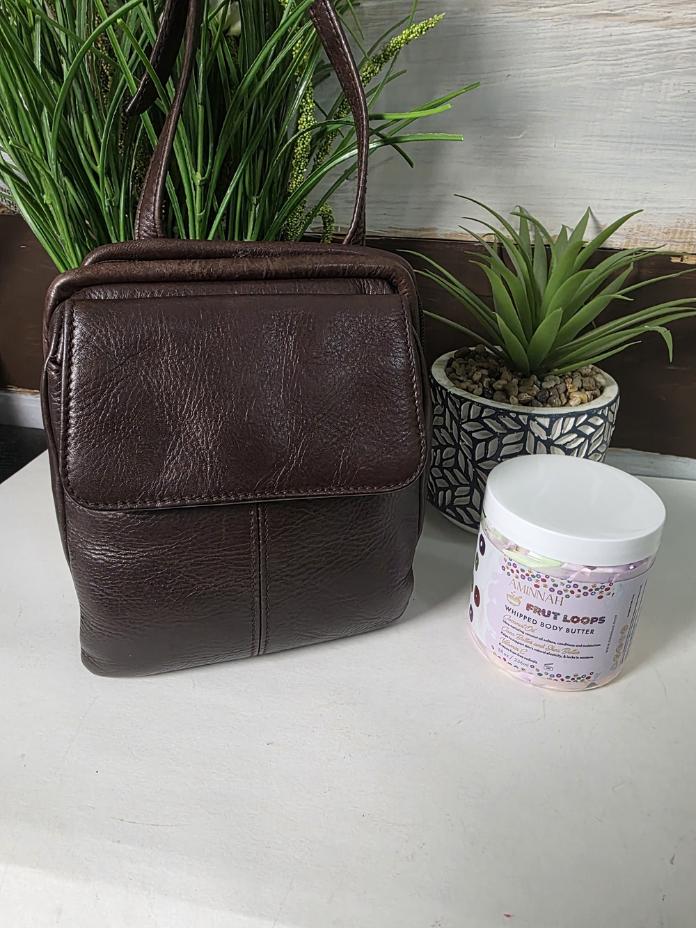 HOBO Dark Brown Leather Crossbody Bag